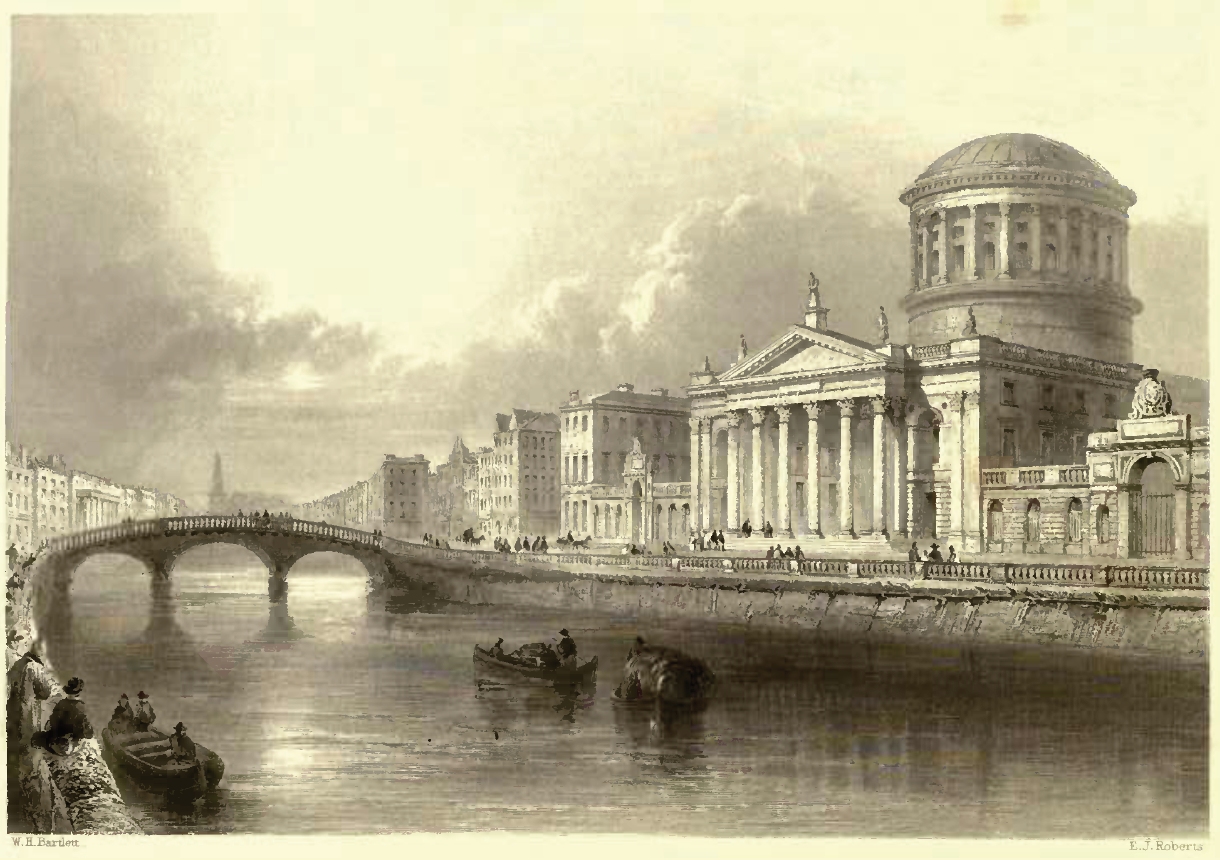 Четыре суда и мост Уитворта — гравюра У. Бартлетта, 1841