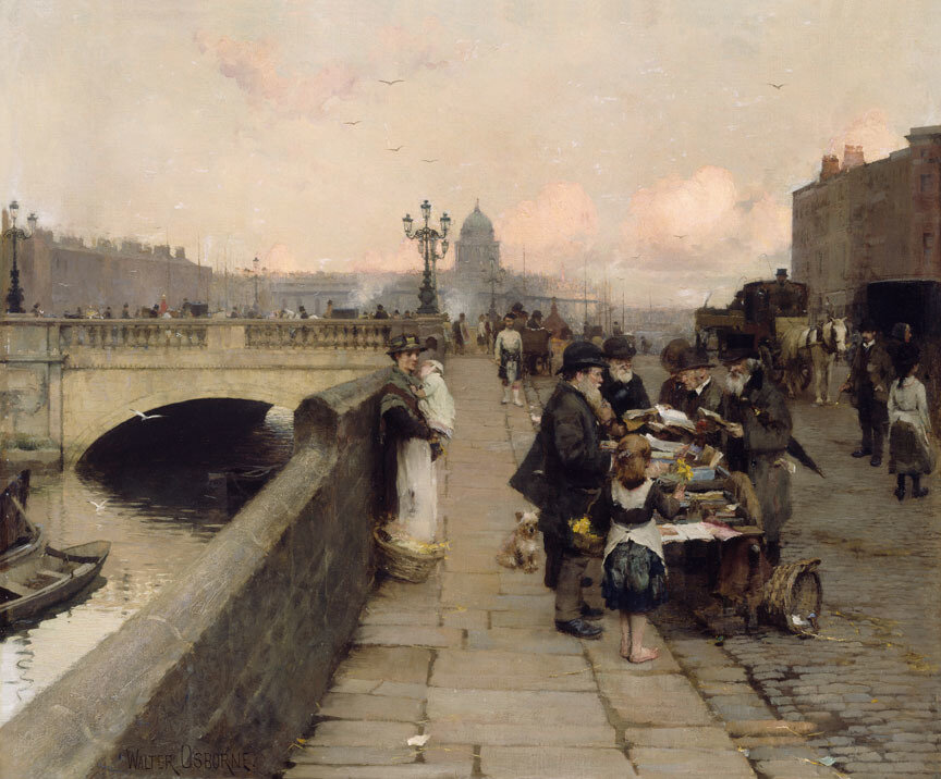 У. Осборн, «Книготорговец на улице Дублина», 1889