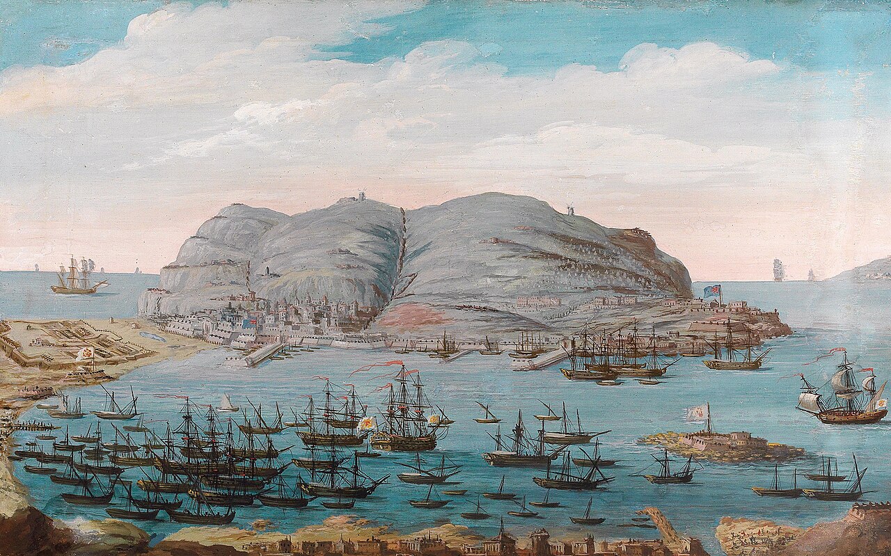 Вид на гавань Гибралтара, ок. 1850