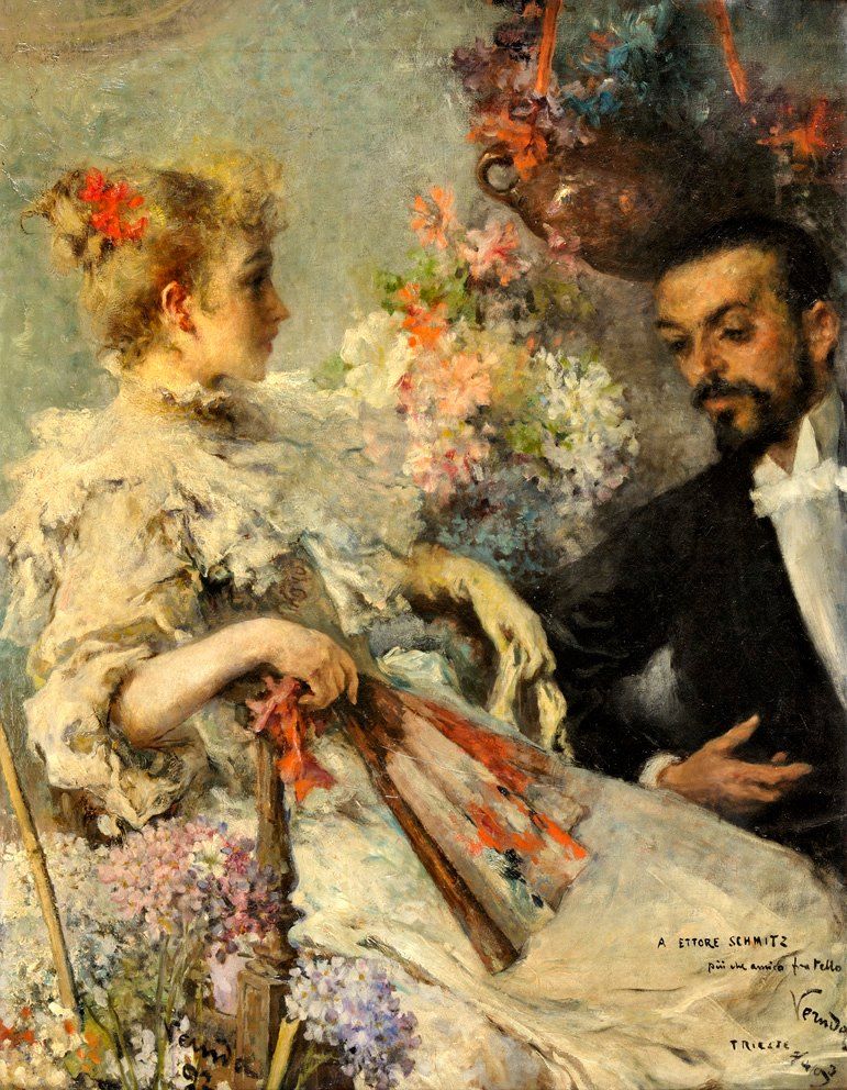Итало Звево (Этторе Шмитц) с сестрой Хортенс. 1903