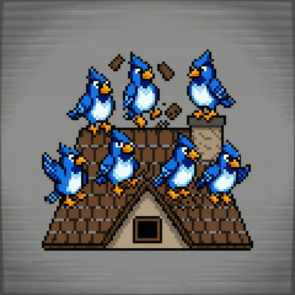 squadron of blue jays