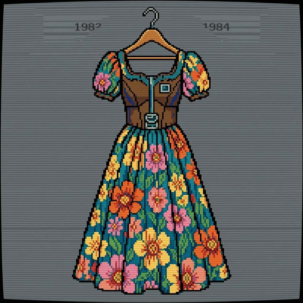 the colorful women's dress