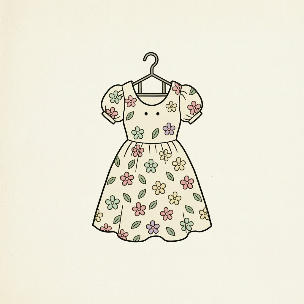 the colorful women's dress