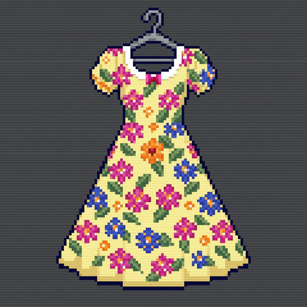 the colorful women's dress